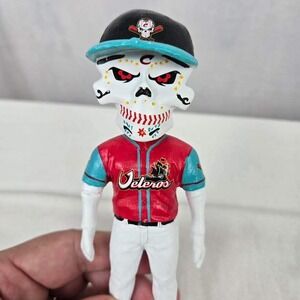 Columbus Clippers Veleros Sugar Skull Baseball Bobblehead SGA Dia de los Muertos